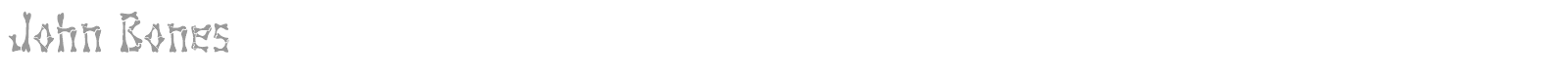 John Bones font preview